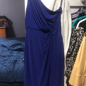 Ralph Lauren size 14 cocktail dress with one shoulder, knee length.